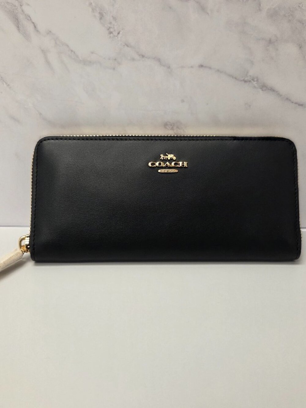 Coach Long Zip Around Wallet New Black